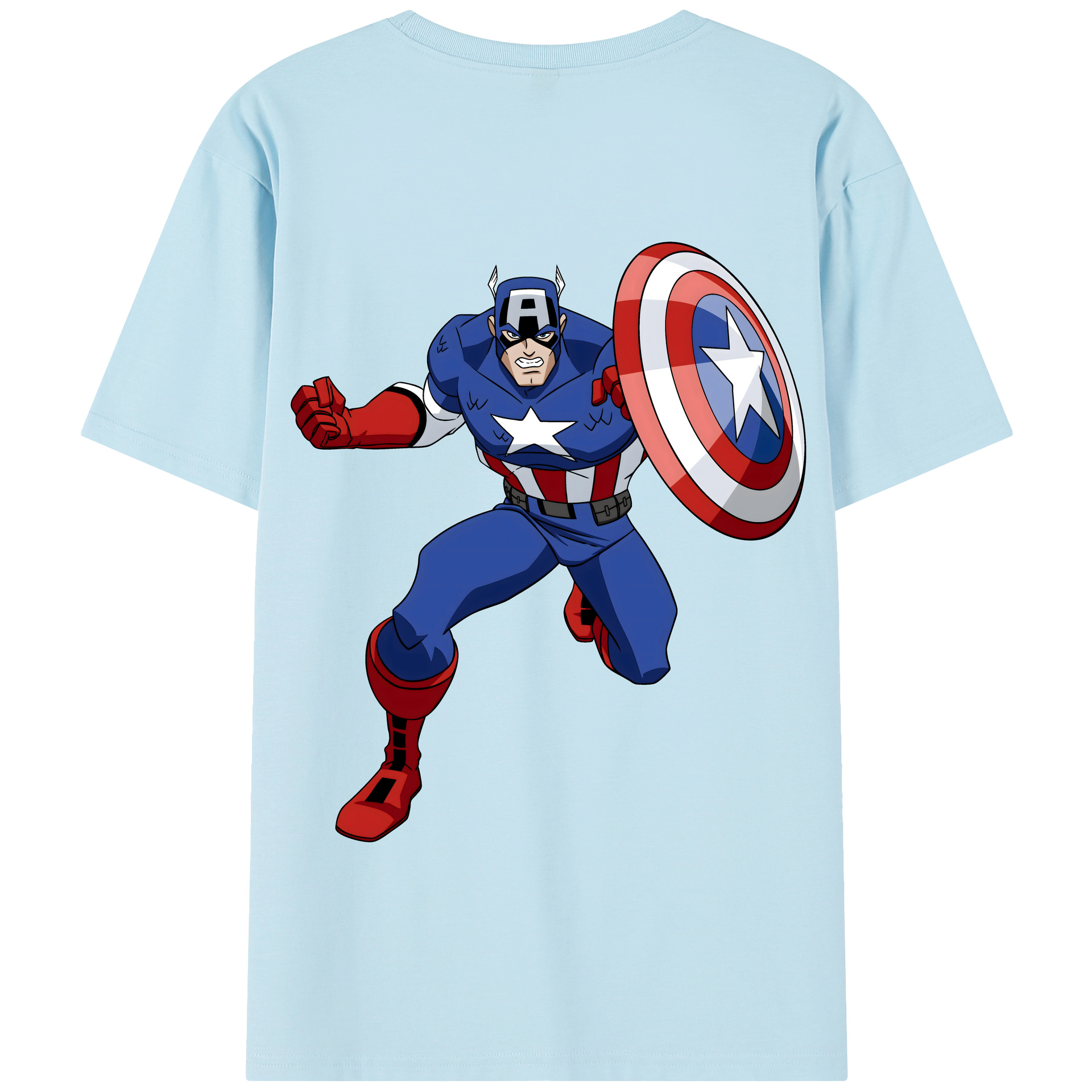 （画像用） アベンジャーズ The Avengers 綿100％半袖Tシャツ（背面プリント）